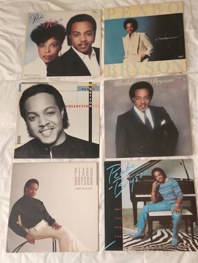 Peabo Bryson 6 Vinyl Record Lot - Assorted Album Covers
